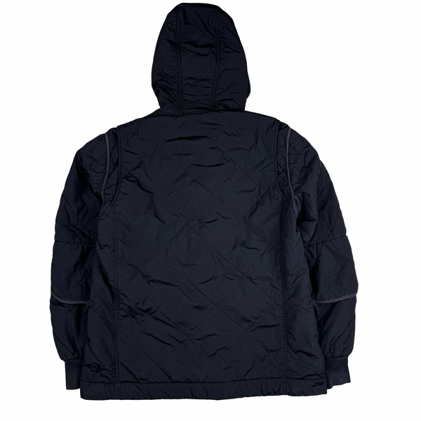 CP Company Navy 2009 Nylon Riot Mask Insulated Diamond Quilt Jacket - XL