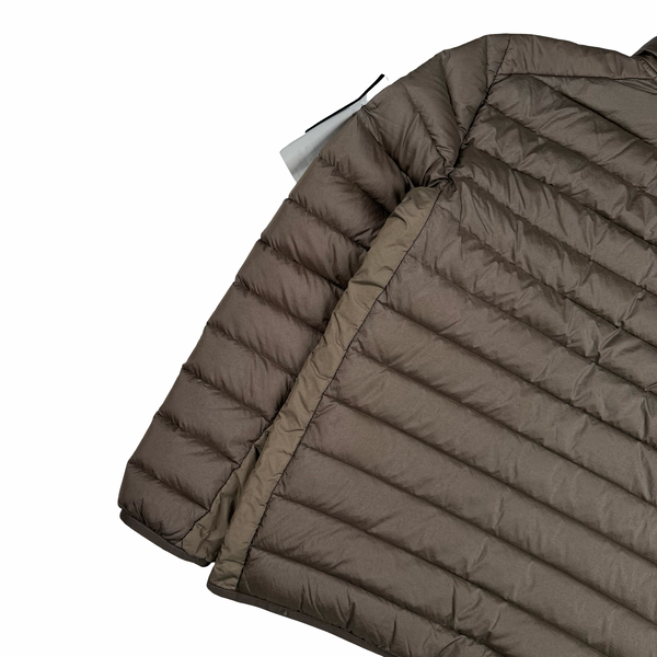 Stone Island 2024 Chocolate Loom Woven Chambers R Nylon Down-TC Puffer Jacket - Medium