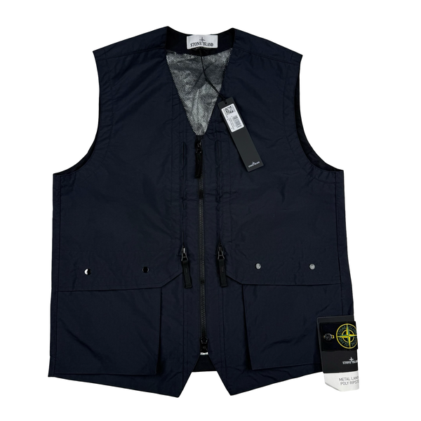 Stone Island 2026 Metal Lamina Poly Ripstop Gilet Jacket - Small