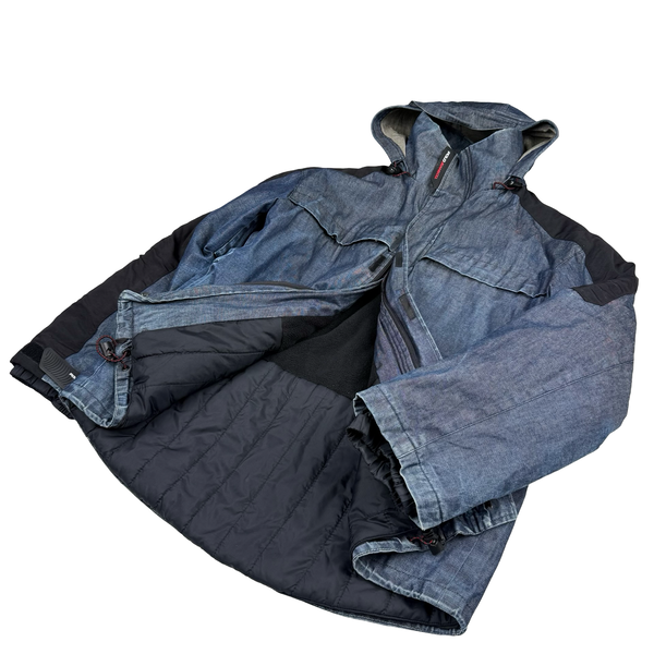 Ralph Lauren Polo Jeans Denim Snowboard Insulated Hooded Jacket - Medium