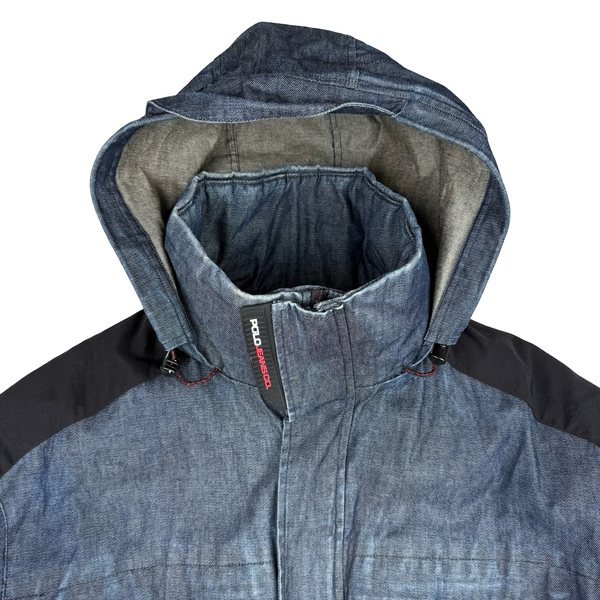 Ralph Lauren Polo Jeans Denim Snowboard Insulated Hooded Jacket - Medium