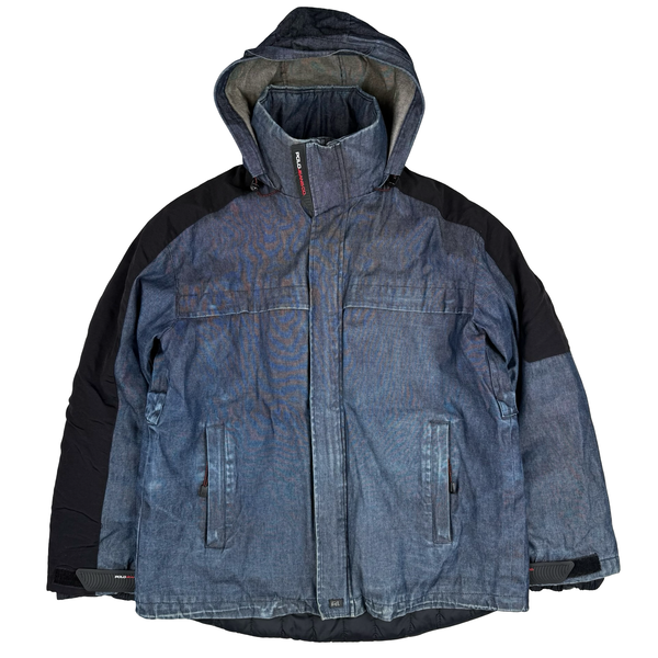 Ralph Lauren Polo Jeans Denim Snowboard Insulated Hooded Jacket - Medium