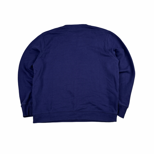 CP Company Spellout Cotton Purple Crewneck Jumper - Large