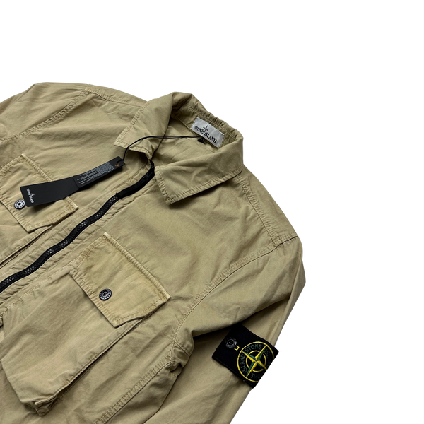 Stone Island 2021 Beige Cotton Overshirt - Medium