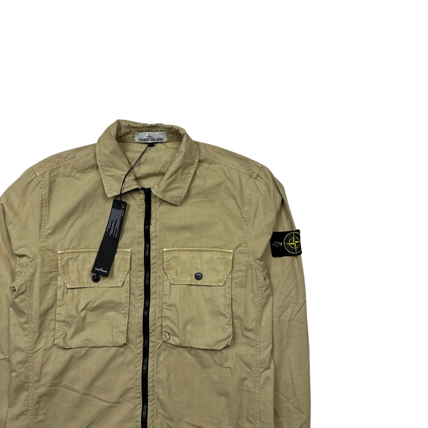 Stone Island 2021 Beige Cotton Overshirt - Medium