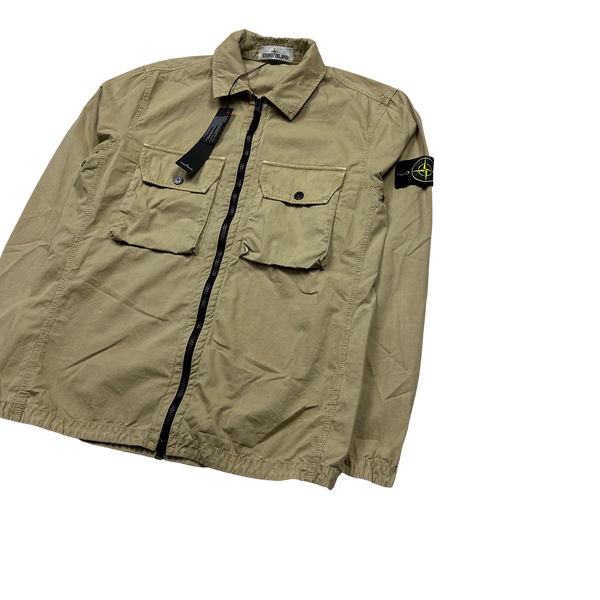 Stone Island 2021 Beige Cotton Overshirt - Medium