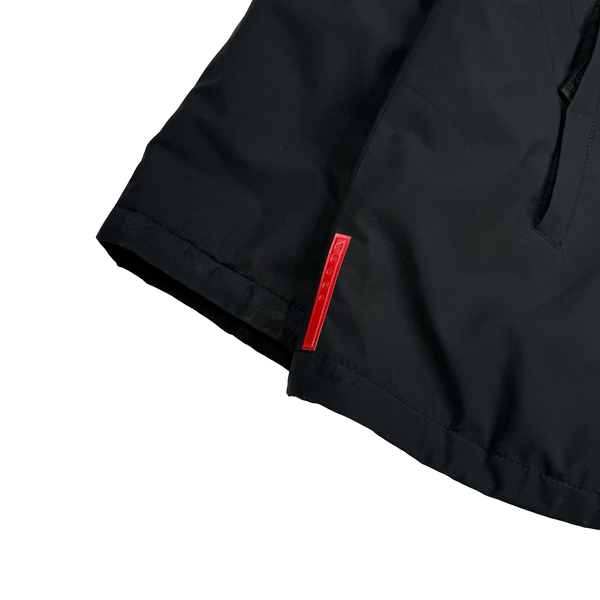 Prada Black Nylon Padded Red Tab Jacket - XL