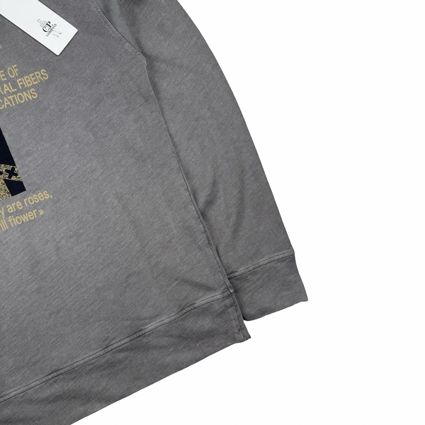 CP Company SEED_1 Grey Graphic Crewneck Sweatshirt - Small