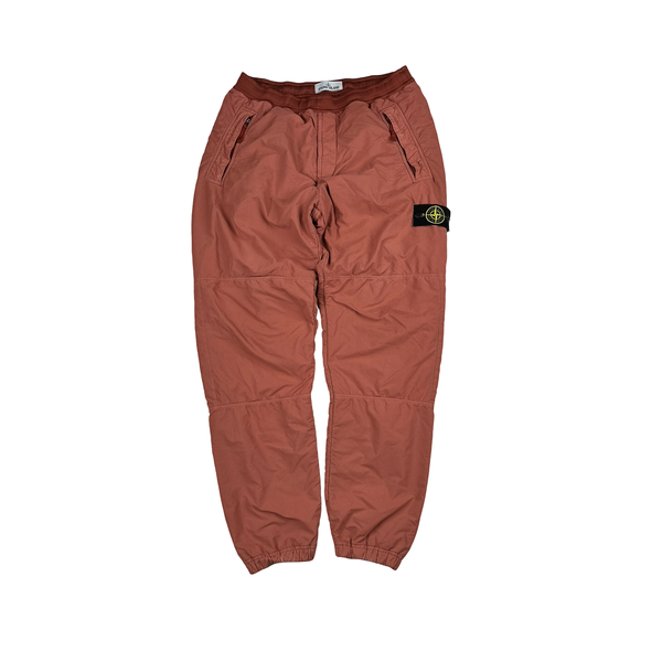 Stone Island 2019 Burnt Red Regular Fit David TC Light Fleece Pile Cargo Trousers - Medium