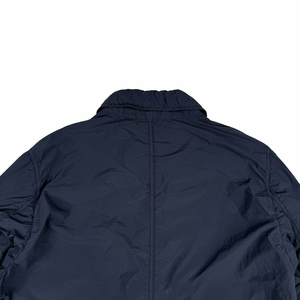 Stone Island 2026 Navy Nylon Smerigliato Ghost Piece Field Overshirt Jacket - Large