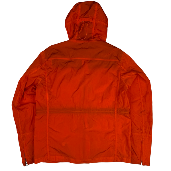 CP Company Orange Nylon Hooded Multi Pocket Lens View Jacket - Large (50)