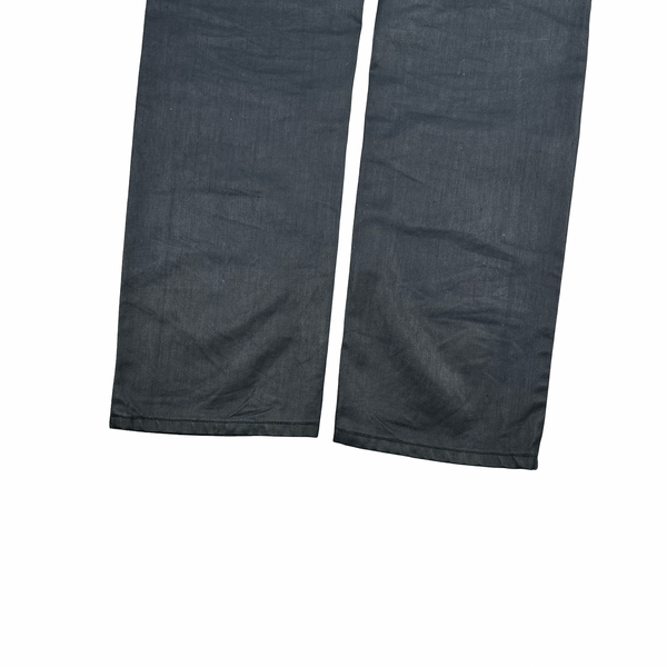Gucci Black Waxed Cotton Straight Leg Jeans - Medium