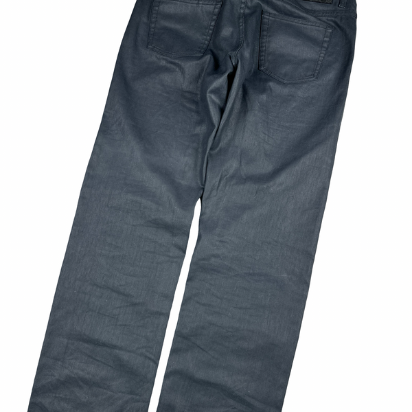 Gucci Black Waxed Cotton Straight Leg Jeans - Medium