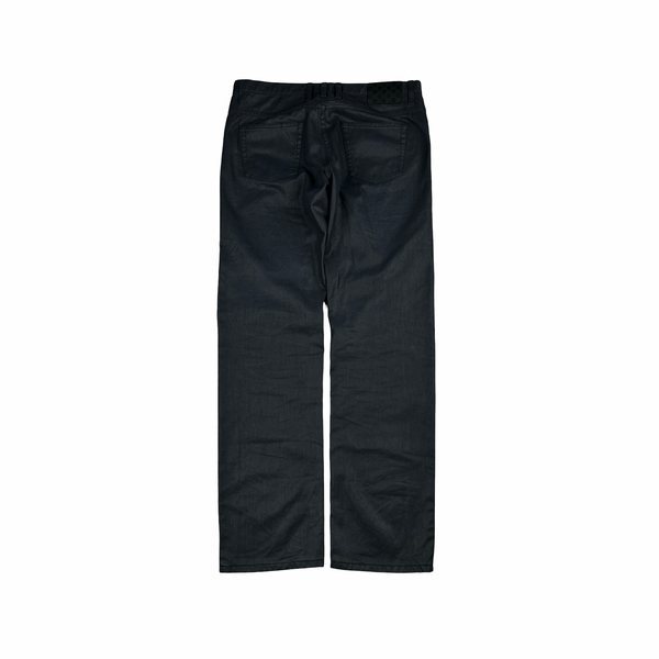 Gucci Black Waxed Cotton Straight Leg Jeans - Medium