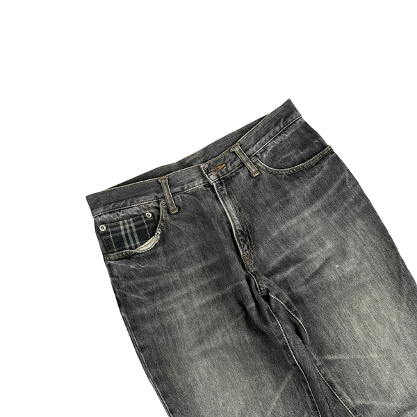 Burberry Nova Check Pockets Straight Fit Jeans - 29”