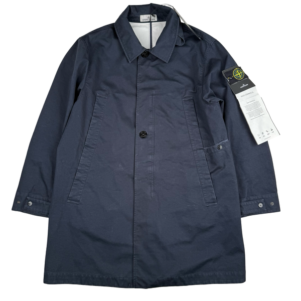 Stone Island Dark Navy Raso Gommato 3L Coat - Large