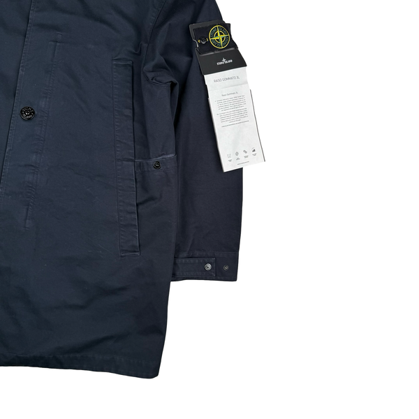 Stone Island Dark Navy Raso Gommato 3L Coat - Large