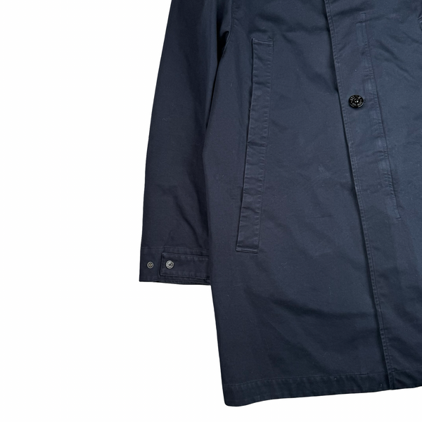 Stone Island Dark Navy Raso Gommato 3L Coat - Large