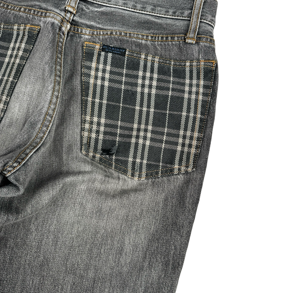Burberry Nova Check Pockets Straight Fit Jeans - 29”