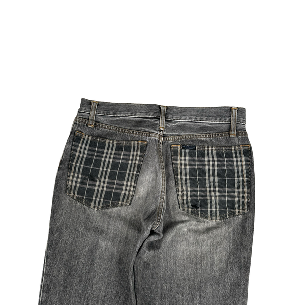 Burberry Nova Check Pockets Straight Fit Jeans - 29”