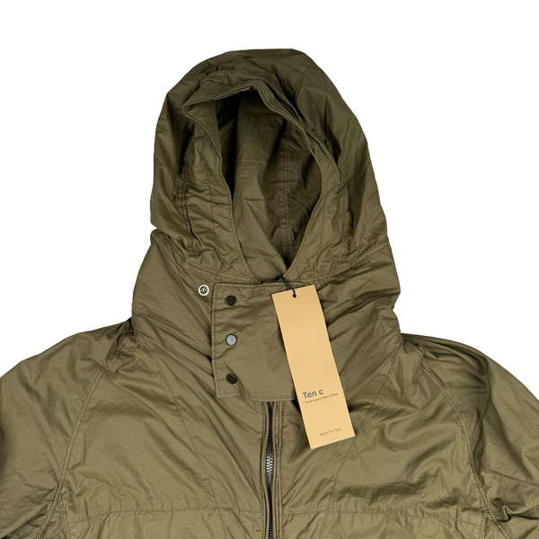 Ten C Khaki Lightweight Shell A/C Nylon Jacket - Medium (48)
