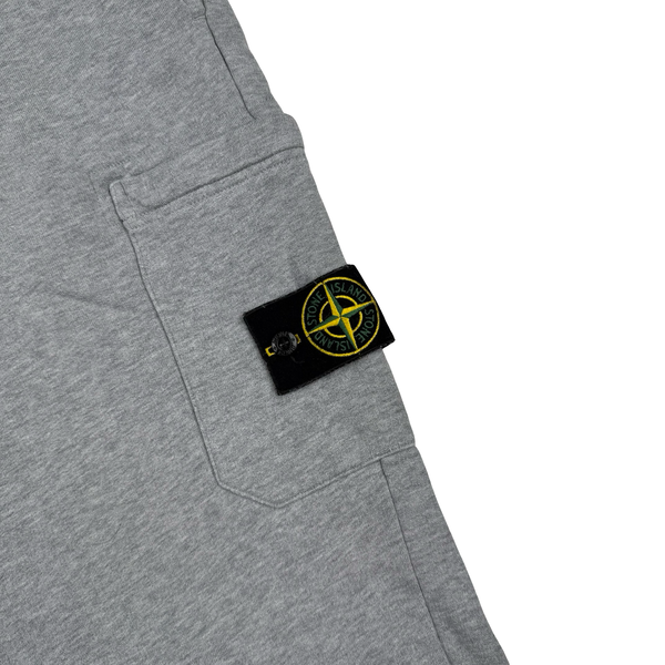 Stone Island 2021 Grey Thick Cotton Joggers - Large