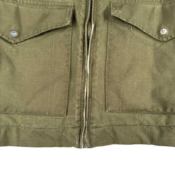 Stone Island Vintage 2001 Khaki Green Quilted Bomber Jacket - Large
