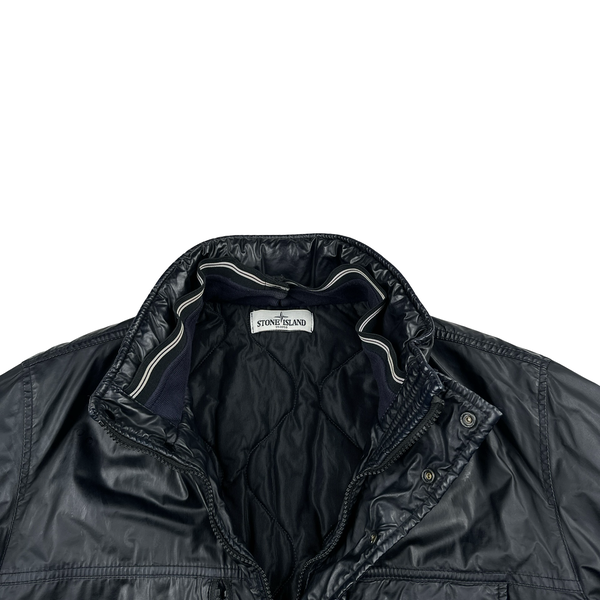Stone Island 2012 Navy Mussola Gommata Field Jacket - Large