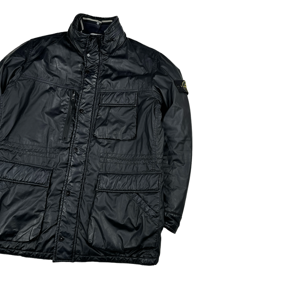 Stone Island 2012 Navy Mussola Gommata Field Jacket - Large