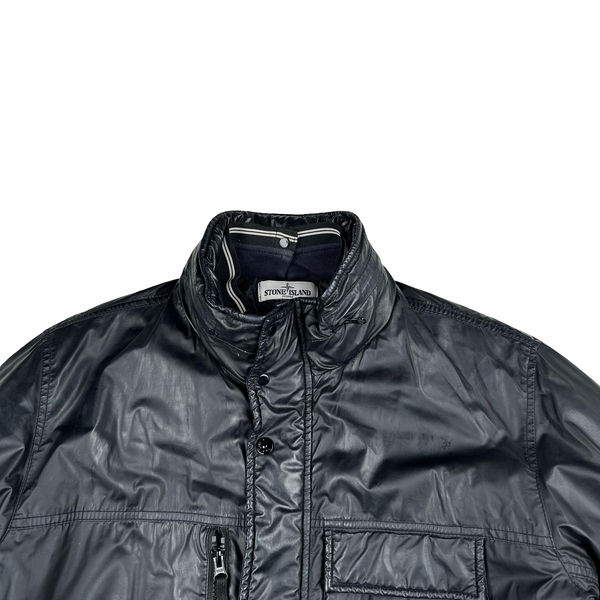 Stone Island 2012 Navy Mussola Gommata Field Jacket - Large
