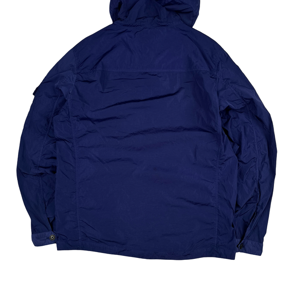 CP Company Navy Blue Chrome Hooded Lens Viewer Jacket - Large