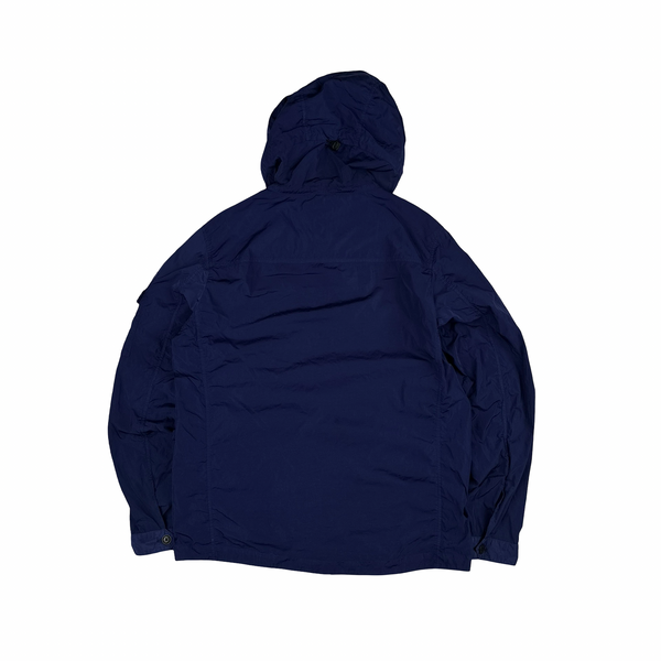 CP Company Navy Blue Chrome Hooded Lens Viewer Jacket - Large