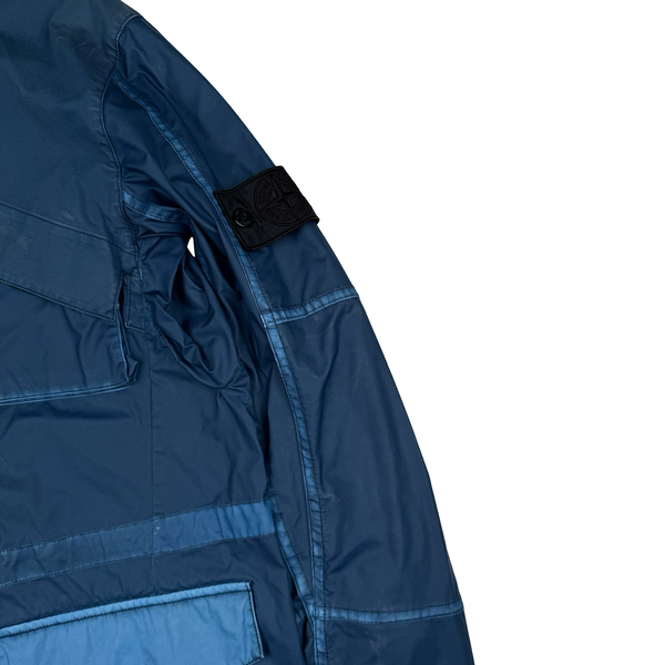 Stone Island Shadow Project Blue Mussola Gommata Parka Cobalt - Medium