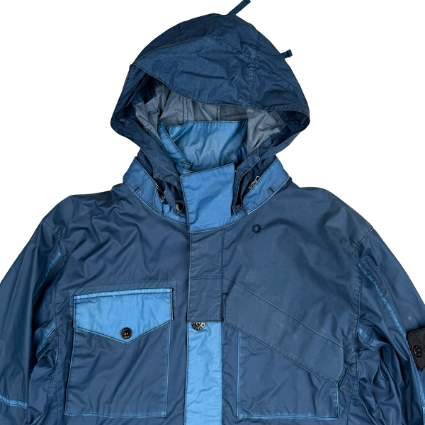 Stone Island Shadow Project Blue Mussola Gommata Parka Cobalt - Medium