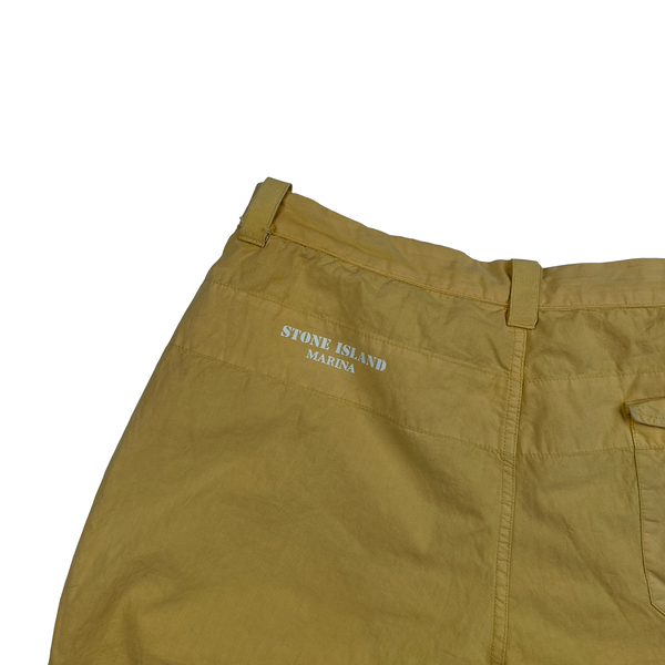Stone Island Marina 1995 Yellow Cotton Blend Swim Shorts - Medium