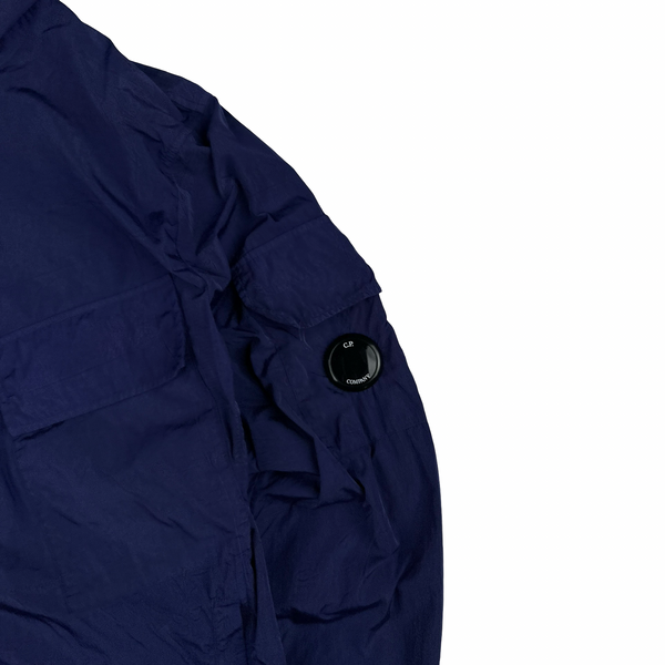 CP Company Navy Blue Chrome Hooded Lens Viewer Jacket - Large