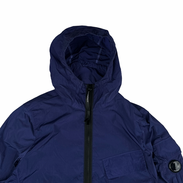 CP Company Navy Blue Chrome Hooded Lens Viewer Jacket - Large
