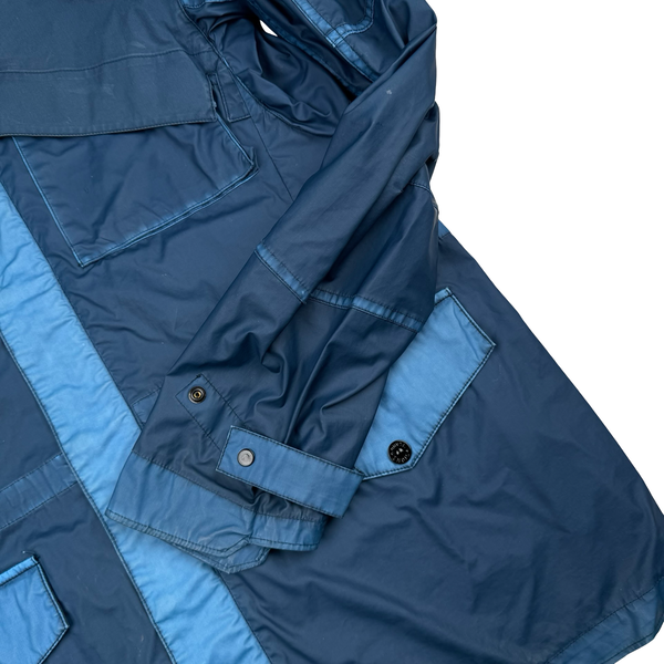 Stone Island Shadow Project Blue Mussola Gommata Parka Cobalt - Medium