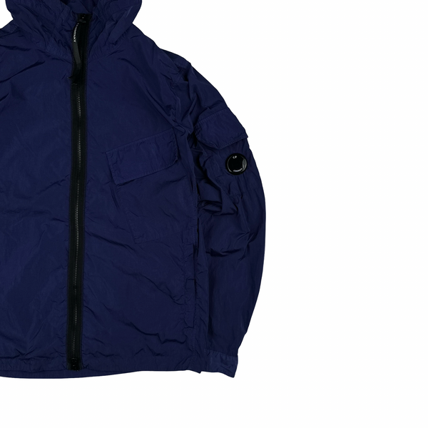 CP Company Navy Blue Chrome Hooded Lens Viewer Jacket - Large