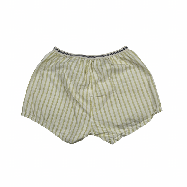Stone Island Vintage Yellow Stripped Cotton Swim Shorts - Medium