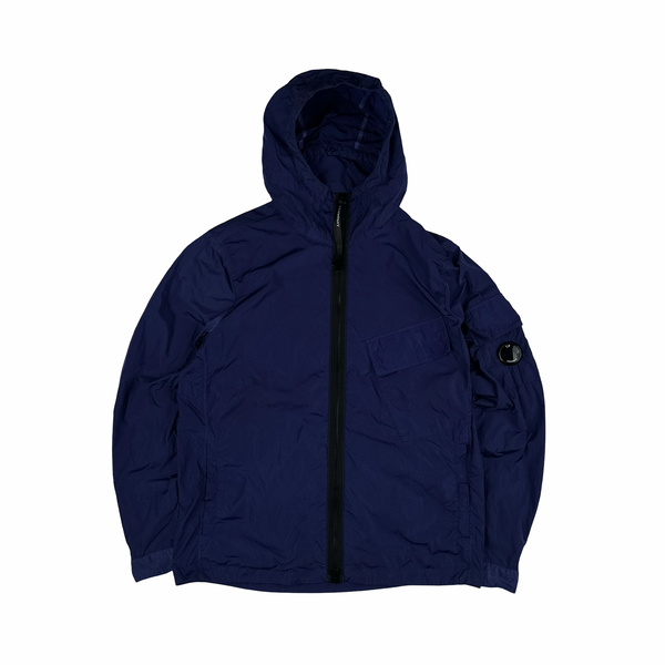 CP Company Navy Blue Chrome Hooded Lens Viewer Jacket - Large