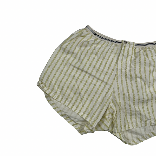 Stone Island Vintage Yellow Stripped Cotton Swim Shorts - Medium