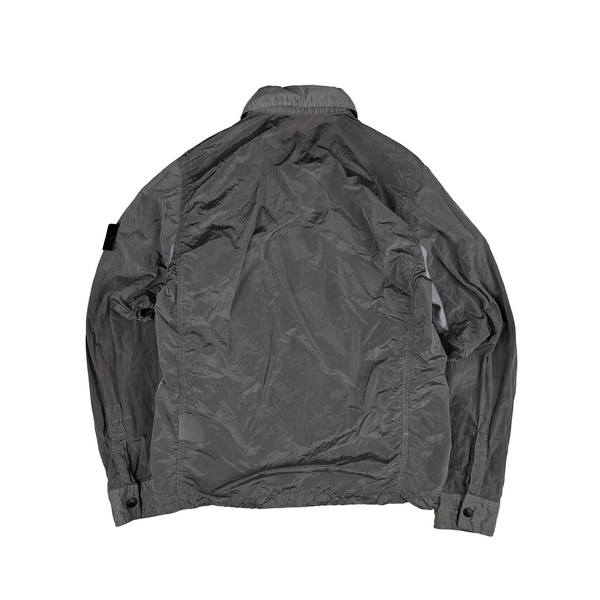 Stone Island Grey Nylon Metal Shimmer Overshirt - Medium