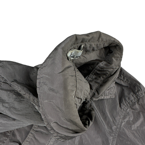 Stone Island Grey Nylon Metal Shimmer Overshirt - Medium