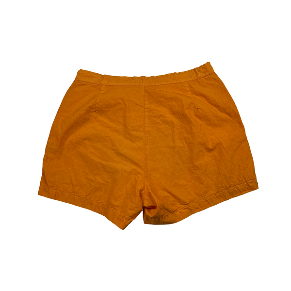Stone Island Vintage Orange Logo Cotton Blend Swim Shorts - Small
