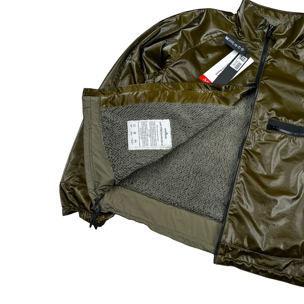 Stone Island 2025 Khaki Prismatica Stretch Nylon TC Zipped Jacket - Medium