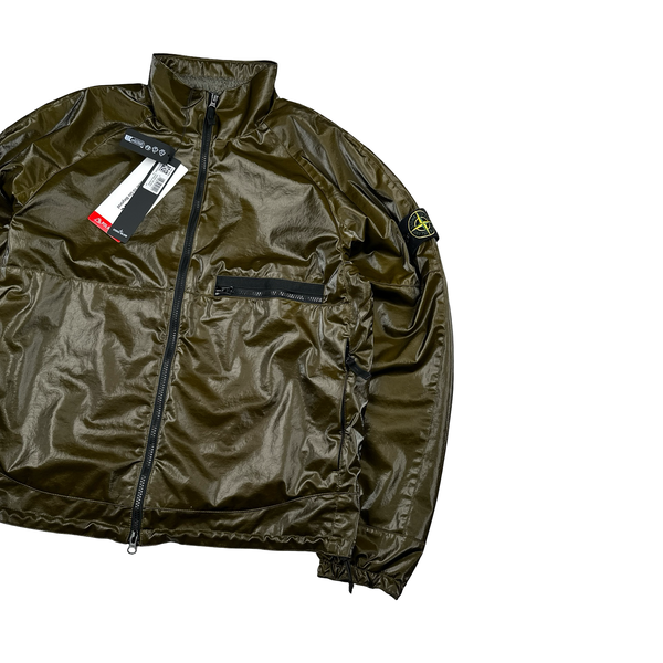 Stone Island 2025 Khaki Prismatica Stretch Nylon TC Zipped Jacket - Medium