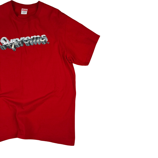Supreme Red 3D spellout Logo tee shirt - Medium
