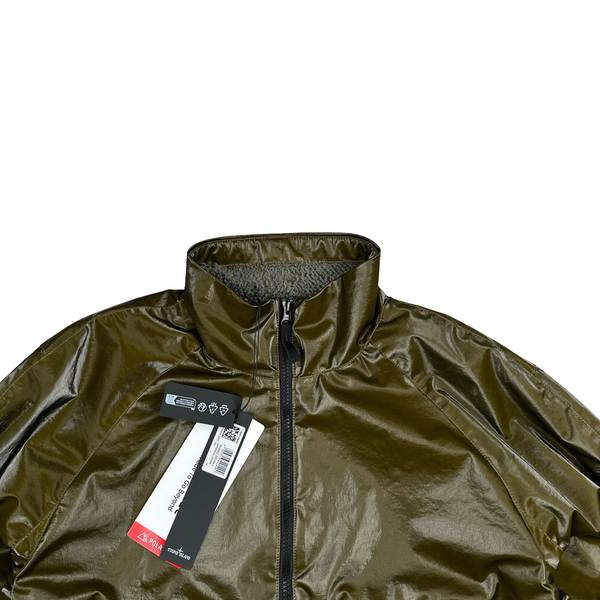 Stone Island 2025 Khaki Prismatica Stretch Nylon TC Zipped Jacket - Medium