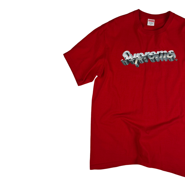 Supreme Red 3D spellout Logo tee shirt - Medium